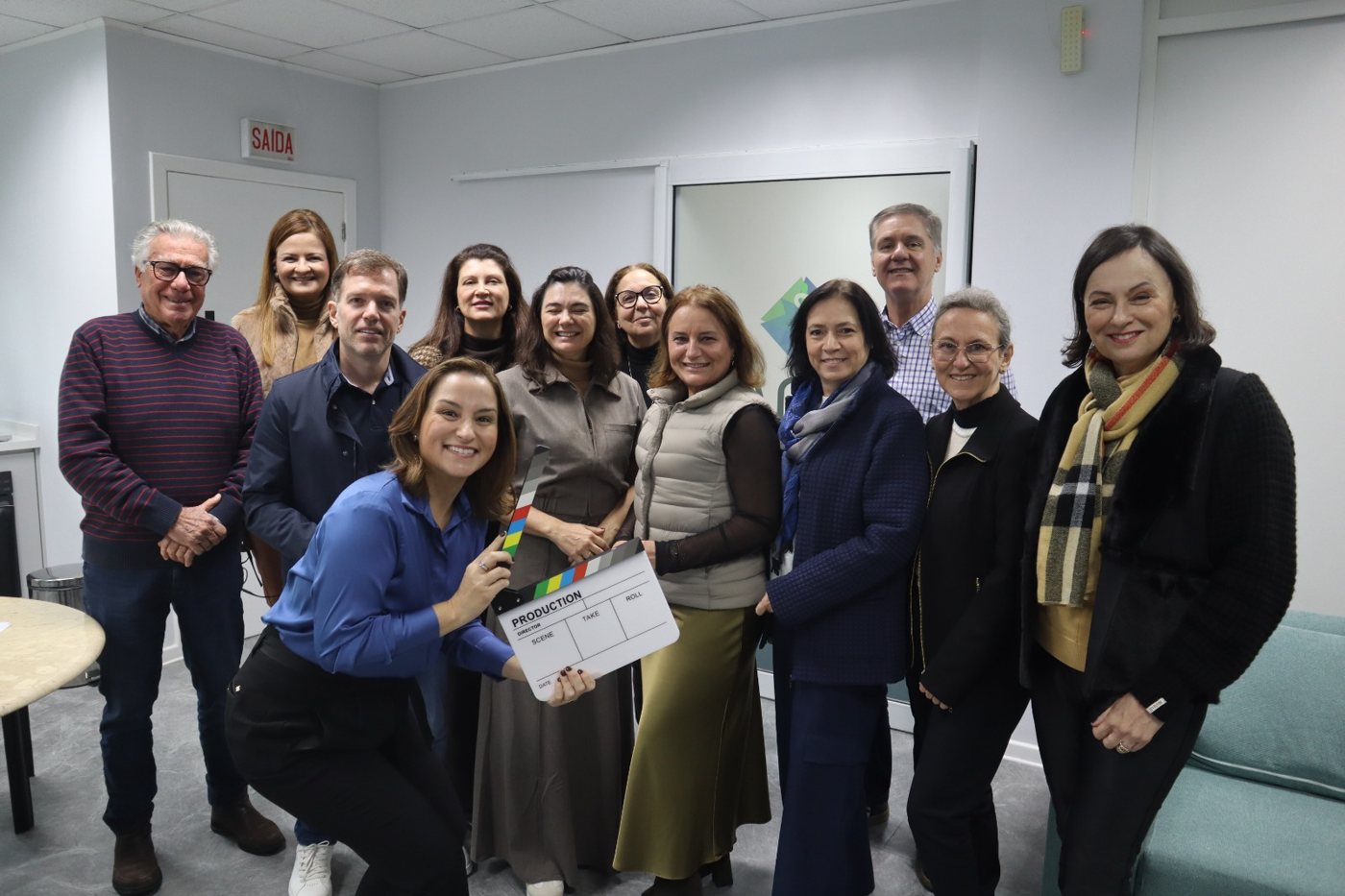 Sonia Campos com a diretoria da ACM